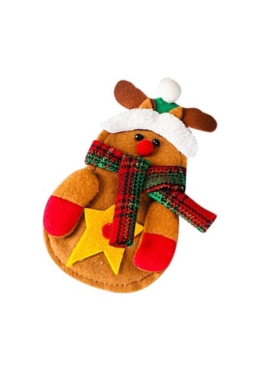 Lijinxu Elk Deer Noel Çatal Bıçak Tutucu Gümüş Tatil Masa