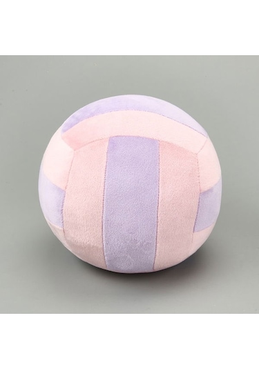 Evidea Soft Voleybol Topu Figürlü Yastık - Pembe / Eflatun - 20 Cm Pembe / Eflatun