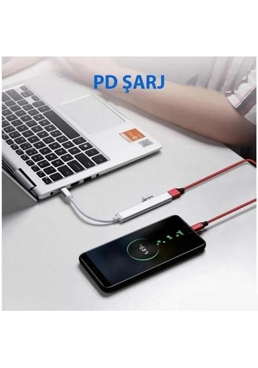 Maxgo 2004 Type-C To USB Hub 4 Port Çoklayıcı