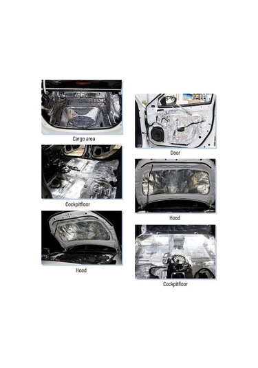 Flybuy Yalıtım Ve Ses Pedi Kaput Kalın Isı Folyo Araba Alüminyum 250x180x10mm Zx