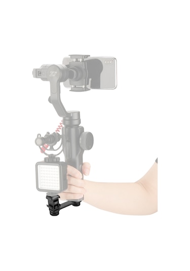 Hangfox Andoer Pt-3 Metal 3lü Soğuk Ayaklı Tutucu - Led Işık, Mikrofon İçin Fotoğraf/video Aksesuarı - 1/4 İnç Vida Delikleri İle Tripod/stabilizer Uyumlu