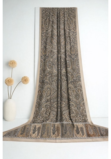 Shawl Secret Glamour Pamuklu Etnik S Al 2 - 52845 Krem Beyaz Krem
