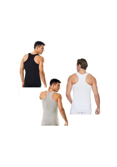 Erkek Siyah 3'lü Paket Sporcu Atleti 001