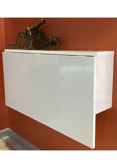 Duvara Monteli Raflı Katlanır Portatif Açılır Kapanır Masa 90*60 cm Duvara Monteli Raflı Katlanır Portatif Açılır Kapanır Masa 90*60 cm
