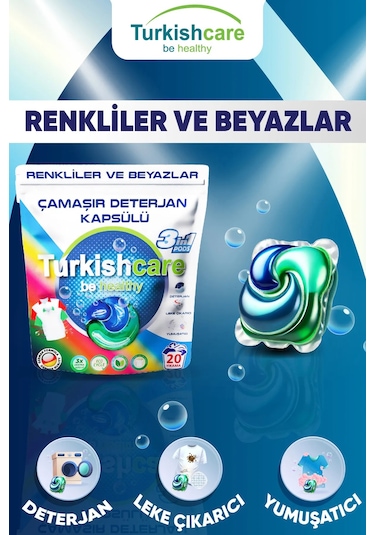 Toz Tablet Bulaşık Makinesi Deterjanı Ve Renkli Ve Beyazlar İçin Çamaşır Kapsül Paketi