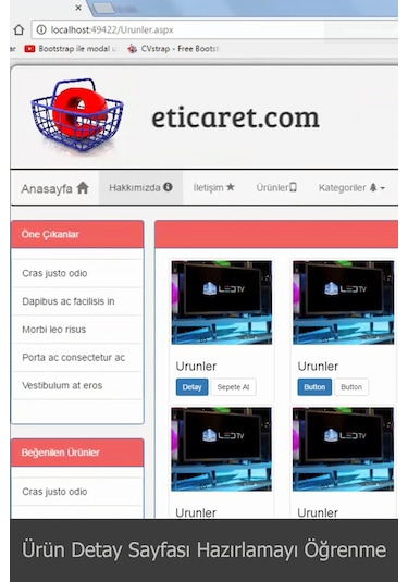 C# Web Programlama (Visual Studio) Video Ders Eğitim Seti