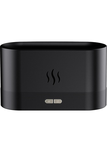 Ruicoo Siyah Ev Ofis Kullanıma Uygun Simülasyon Alevli Aromaterapi Makinesi - Nemlendirici Ve Ambiyans Lambası 701 Modeli