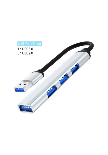 Castleofangels Usb 3.0 Hub - 4 Portlu Yüksek Hızlı Tip C Splitter - Pc Aksesuarları - 5 Gbp