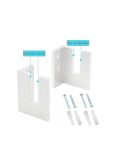 Yx002 1 Çift Dört Tekerlekli Kaykay Duvara Montaj Braketi Siyah