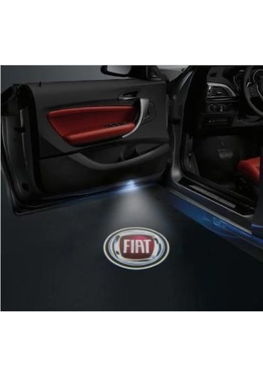 OtoÇizgi Fiat Pilli Yapıştırmalı Kapı Altı Led Hayalet Logo 2 Adet N11.4388 OtoÇizgi