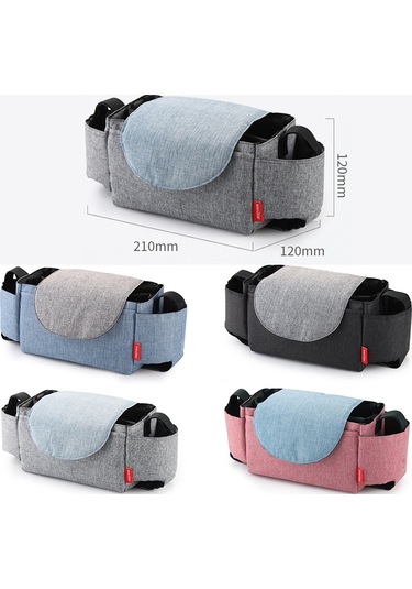 Sones Bebek Arabası Çantaları Büyük Kapasiteli Anne Bezi Çantası Çok İşlevli Seyahat Bezi Çantası Annelik Hemşirelik Askılı Saklama Çantası Gri