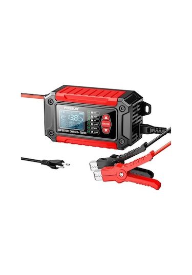 Pazly 12v 6a Akıllı Araç Şarj Cihazı - Motor Ve Araba Akü Şarj Ve Test Aleti - Agm/lifepo4 Uyumlu