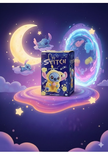 Stitch Peluş Oyuncak Süpriz Renkler Açık Mavi - Lacivert