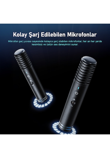 Ikarao Partybox Shell S1 280 W Karaoke Seti + Mikrofon Standlı