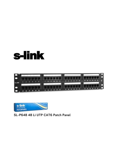 S Link Sl P648 48 Li Utp Cat6 Patch Panel