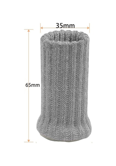 Tenfowee "24 Adet Gri Sandalye Ayağı Koruyucu - Kaymayı Önler, Çizilmeleri Engeller, Sessiz Hareket Sağlar" Diğer