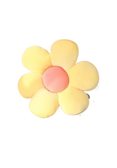 50cm Dolgulu Altı Yapraklı Çiçek Yastığı Çiçek Yastığı-sarı 004