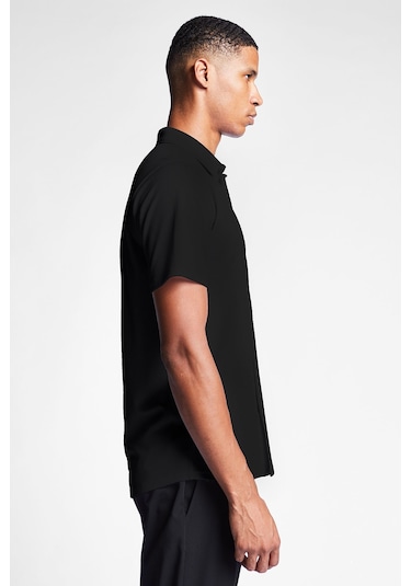 Erkek Kısa Kollu Gömlek 25s-1207-25n Siyah