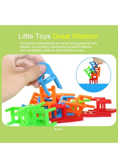 Mufunye Çocuklar İçin Eğlenceli Ve Taşınabilir Plastik Denge Sandalyeleri Seti - 18 Parça Diğer