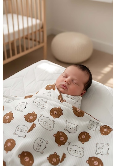 Mini Ayıcıklı Bebek Battaniyesi