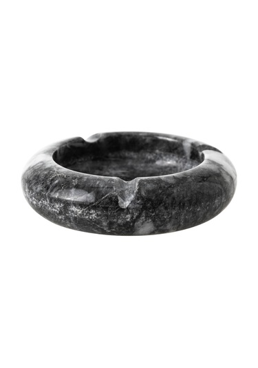Round Mermer Küllük Siyah