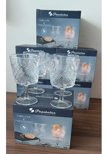 Paşabahçe 440456 Timeless 4'lü Ayaklı Kokteyl Bardak