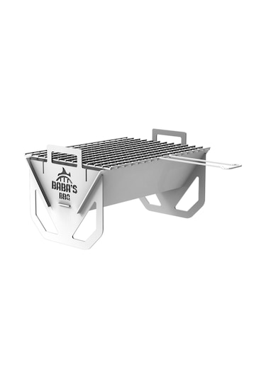 Origami Katlanır Mangal Model 1 / Paslanmaz Çelik / Baba's Bbq Krom