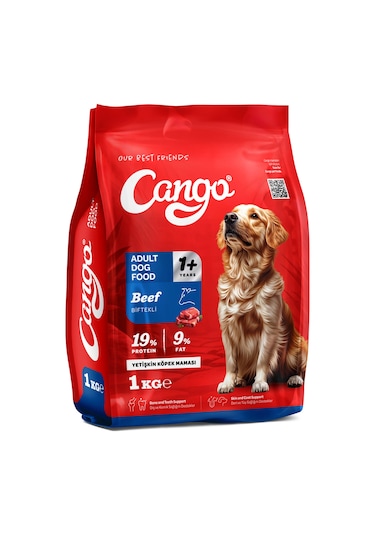Cango Yetişkin Köpek Maması Etli Biftekli 1kg