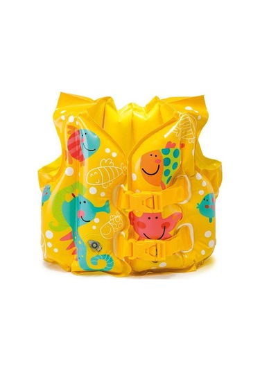 İntex Deniz Yaşamı Desenli Yelek Sarı