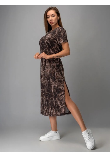 Happyfox Ev Giyimi Uzun Paçalı Yırtmaçlı Tişört Elbise 372545698