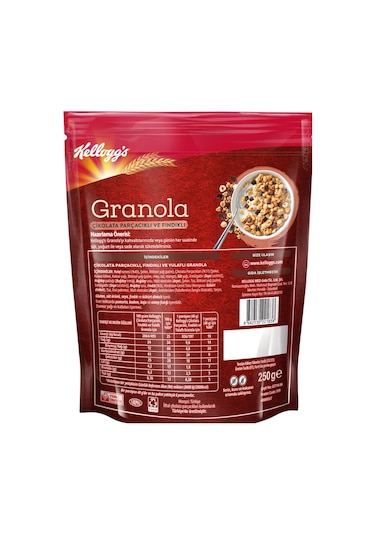 Kellogg's Çikolata Parçacıklı ve Fındıklı Granola 250 G