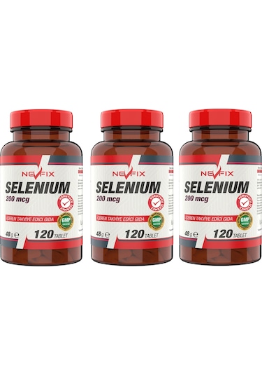 Nevfix Selenyum 200 Mcg 120 Tablet X 3 Kutu 360 Tablet