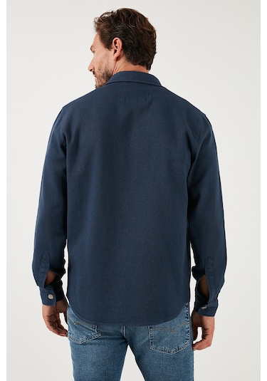 Buratti Pamuklu Tek Cepli Regular Fit Erkek Gömlek Cf25W129140 Lacivert Buratti Pamuklu Tek Cepli Regular Fit Erkek Gömlek Cf25W129140 Lacivert