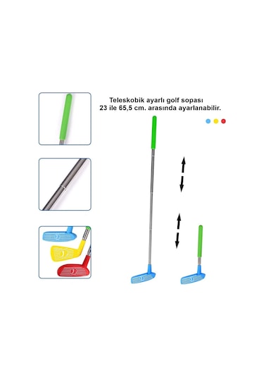 Minyatür Mini Golf Seti Çok Renkli