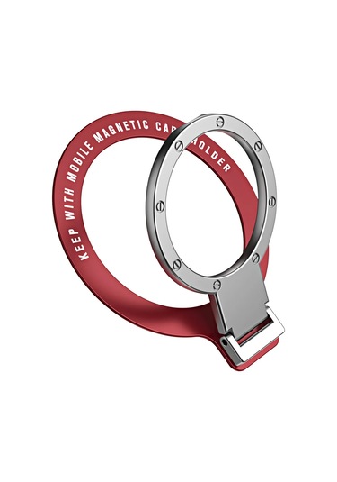 İbudim Ibudim Magsafe Manyetik Araç Standı İphone 15 14 13 Samsung Xiaomi İçin Ultra İnce Yapışkan Telefon Tutucukırmızı Kırmızı