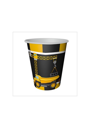 İnşaat Partisi Karton Bardak - 8 Adet