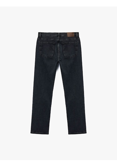 Koton Mark Pamuklu Straight Fit Lacivert Erkek Jean Pantolon 6wam40058nd Lacivert