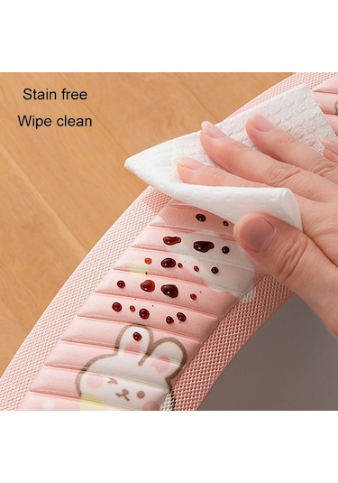 Sones Eva Yapışkanlı Tuvalet Pedi Dört Mevsim Evrensel Karikatür Sevimli Su Geçirmez Tuvalet Stickerı, Stil: Pembe Ay Tavşanı