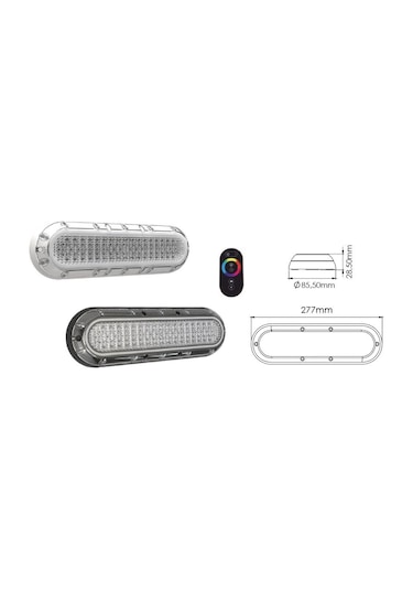 Sıva Üstü Havuz Ve Havuz Basamak Aydınlatması Rgb Işık 277mm