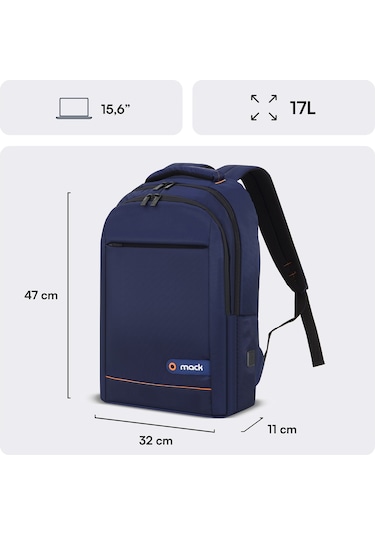 Mack Mcc-006bl 15.6 Offıce Notebook Sırt Çantası Lacivert siyah