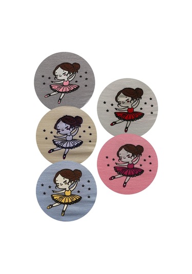 Alya Underwear Kedi Baskılı Pamuklu Kız Çocuk Külot, Renkli Slip Külot Çok Renkli P63