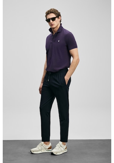 Lufian Laon Smart Erkek Polo Tişört Mor Mor 111040230100850