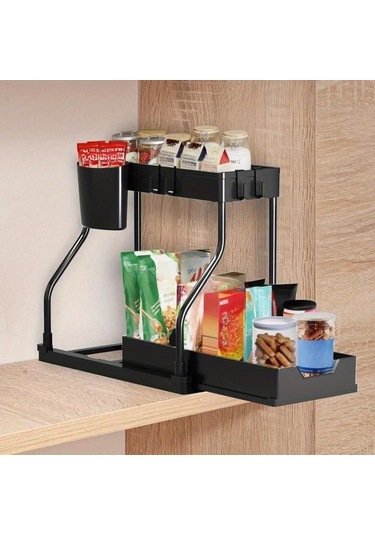 Liangmei Çok Katmanlı Pull-out Bitirme Baharat Ev Mutfak Rafı -