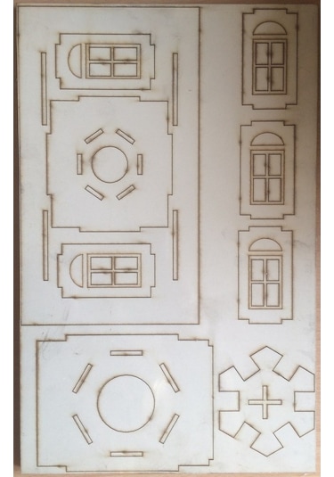 Camii Maketi,Ahşap Maket Büyük Boy   Boyanabilir Maket