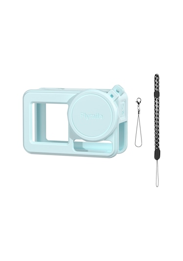 Djı Osmo Action 3/4/5 Pro Flymile Silikon Kapak Spor Kamera Lens Damla Kılıfları İçin Mavi