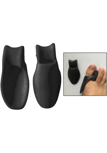 Homyl 2x Kauçuk Ayak Koruyucuları Ped Kabartma Düzeltici Siyah