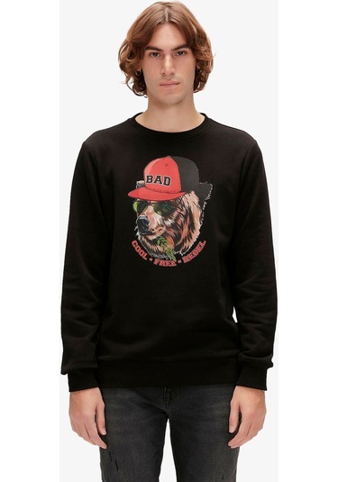 Bad Bear Rebel Crewneck Erkek Siyah Sweatshirt 23.02.12.019-c01 Siyah Bad Bear Rebel Crewneck Erkek Siyah Sweatshirt 23.02.12.019-c01 Siyah