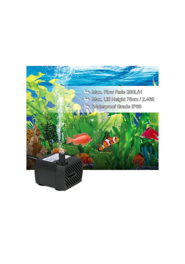 Water Strider-280l - H 4w Akvaryum İçin Masaüstü Dalgıç Su Pompası