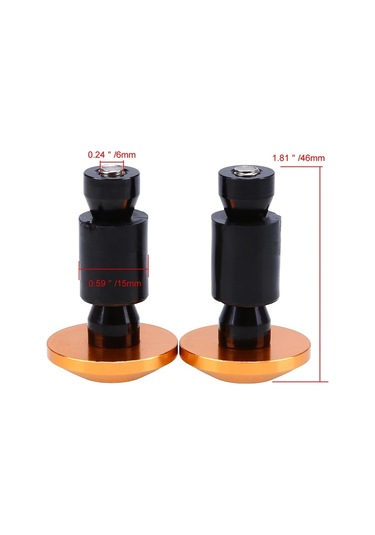 2 Adet Motosiklet Aksesuarları Gidon Kapağı Uç Tapaları - Turuncu