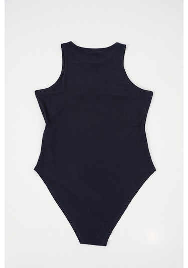 Bigdart Kadın Halter Yaka Çıtçıtlı Body 972 - Lacivert